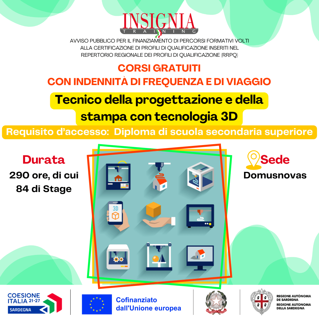 Corso gratuito tecnico progettazione stampa 3D